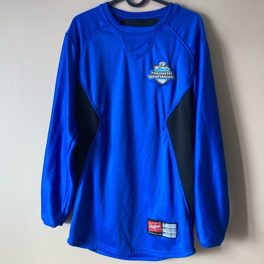 Long Sleeve Rawlings Baseball Tee Shirt Thick Protective Material Athletic Worth